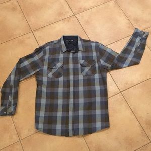 Tank Farm plaid flannel shirt/jacket. XL. Zip-up